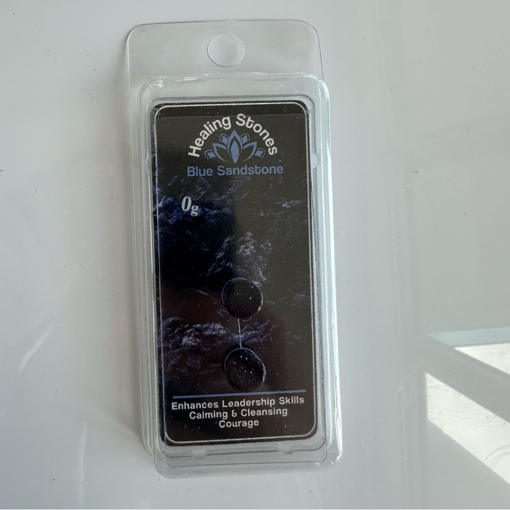 Healing Stones Ear Gauge Plug Blue Sandstone